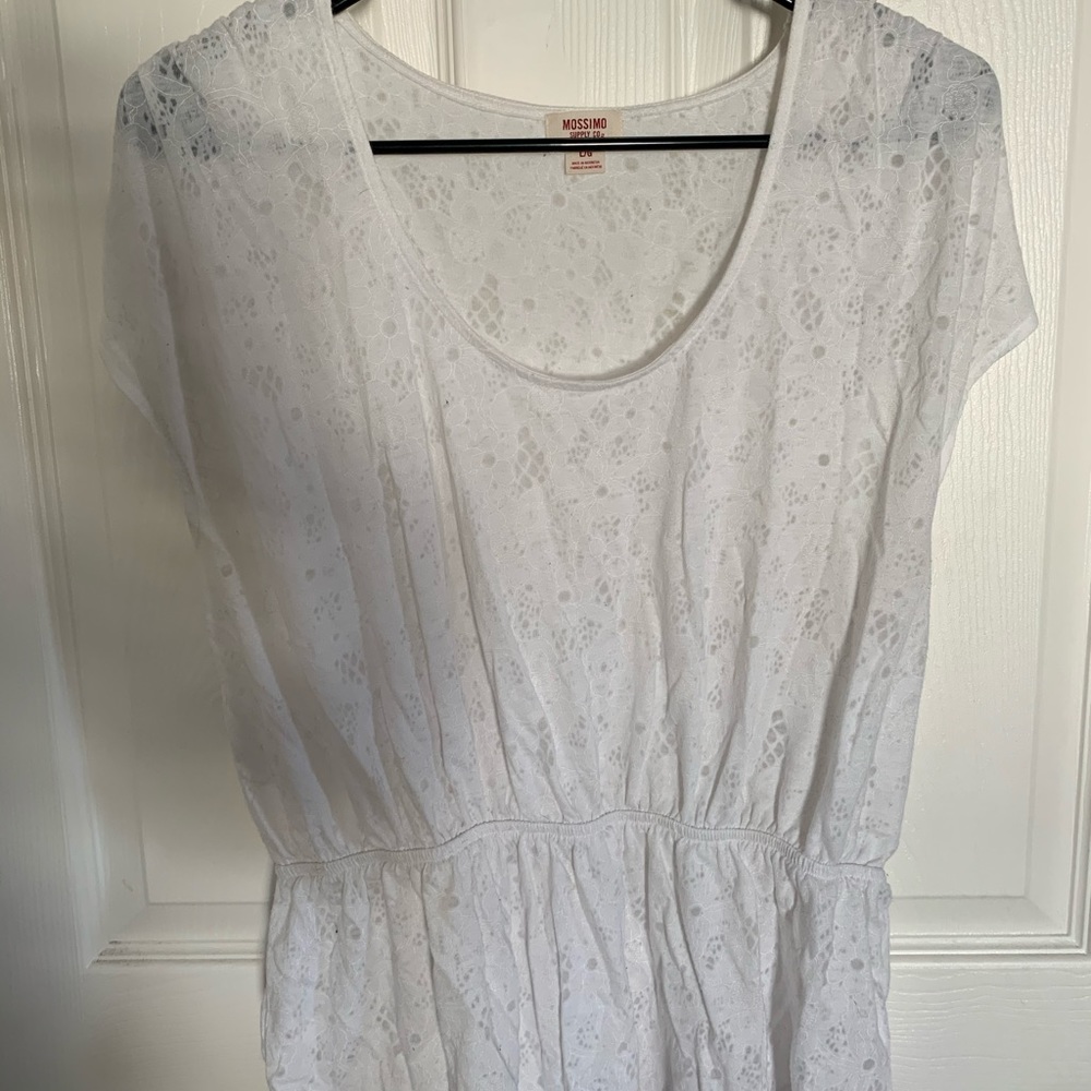 Mossimo White Peplum Shirt